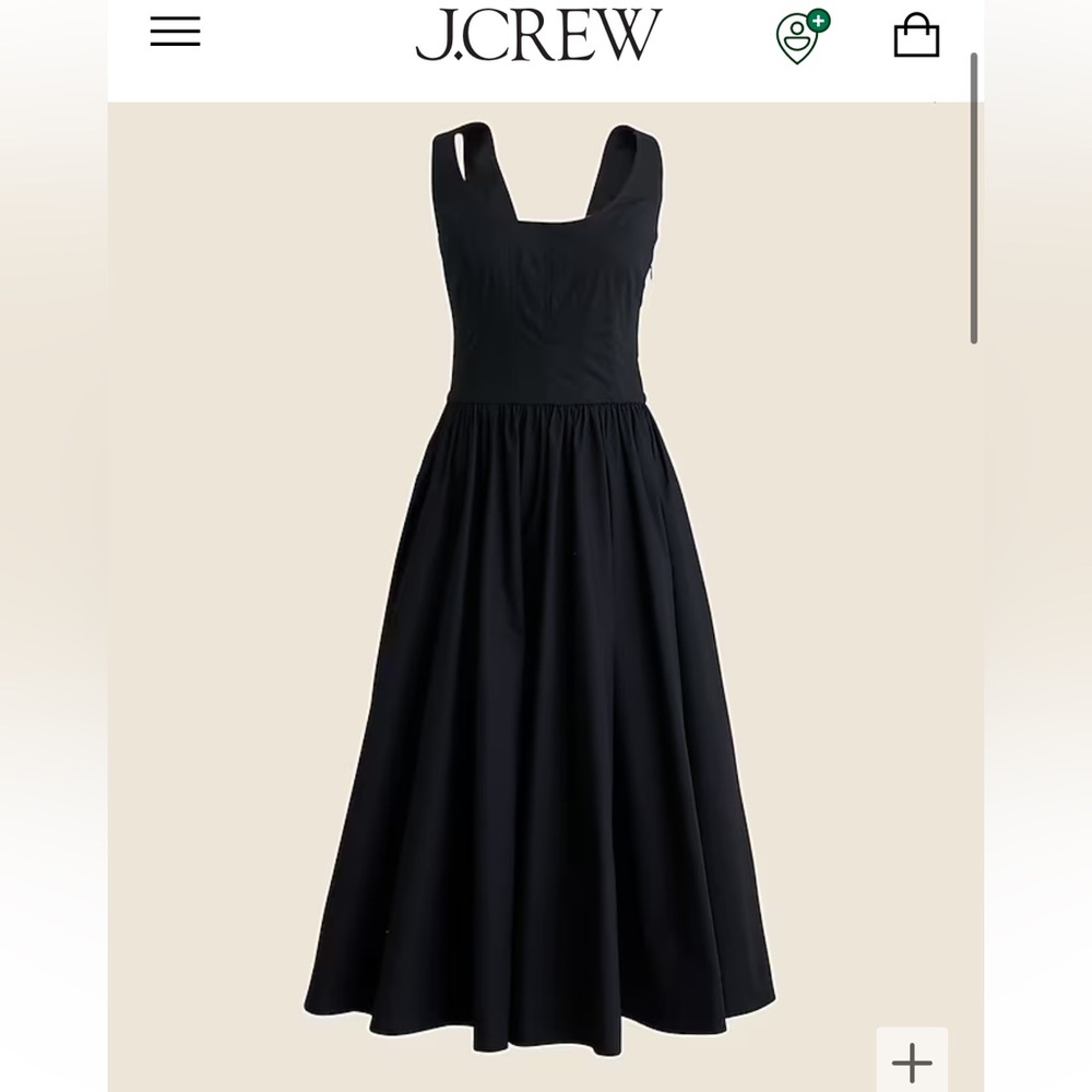 J. Crew FLATTERING Black Dress